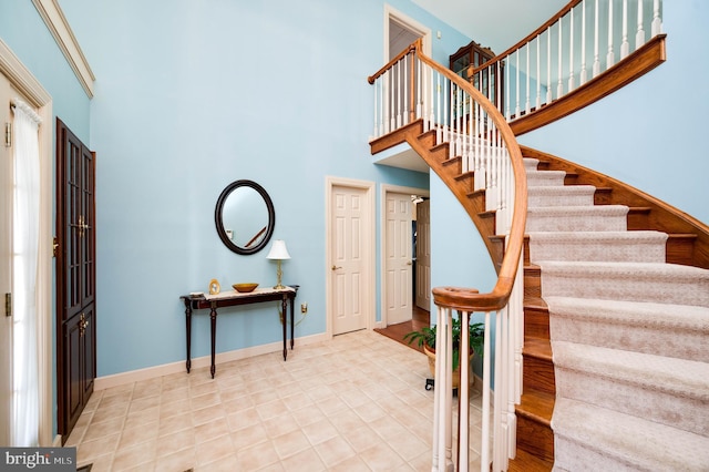 14 Quail Ridge Dr, Reading, PA 19607 - tiled foyer with a towering ceiling and stairs