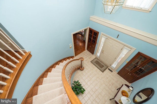 14 Quail Ridge Dr, Reading, PA 19607 - foyer entrance featuring a towering ceiling and stairway
