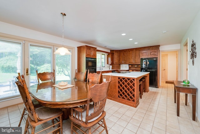 14 Quail Ridge Dr, Reading, PA 19607 - dining room with light tile patterned floors and recessed lighting