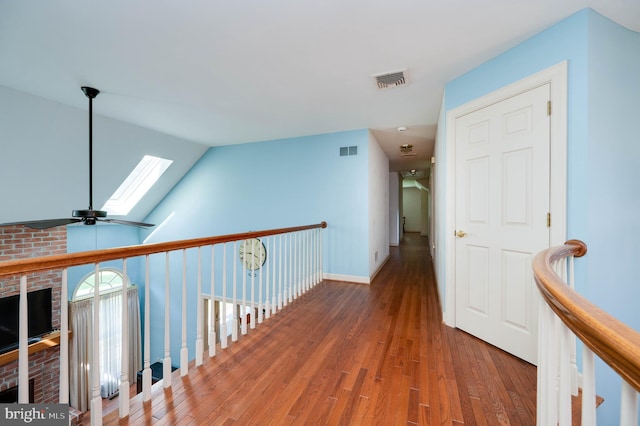 14 Quail Ridge Dr, Reading, PA 19607 - hall with a skylight and hardwood / wood-style floors