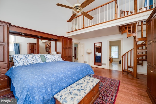 14 Quail Ridge Dr, Reading, PA 19607 - bedroom with a towering ceiling and light wood finished floors