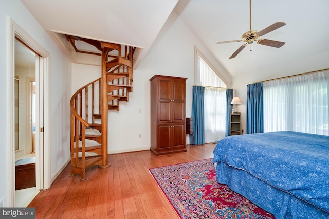 14 Quail Ridge Dr, Reading, PA 19607 - bedroom with light wood finished floors and high vaulted ceiling