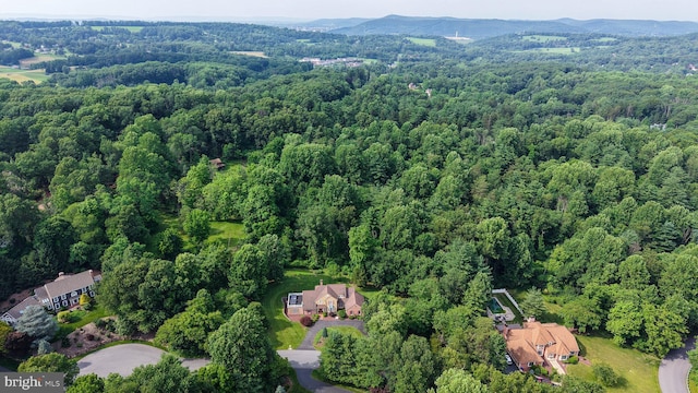 14 Quail Ridge Dr, Reading, PA 19607 - aerial view of property and surrounding area featuring a heavily wooded area