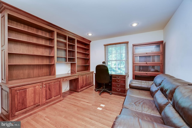 14 Quail Ridge Dr, Reading, PA 19607 - office space with light wood finished floors, built in desk, and recessed lighting