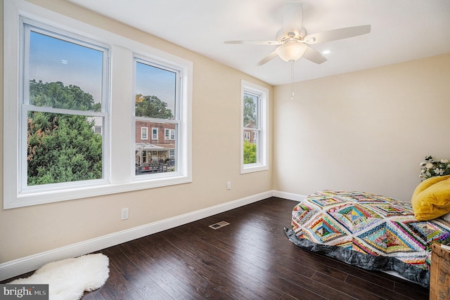 4641 Fernhill Rd, Philadelphia, PA 19144 - bedroom featuring hardwood / wood-style flooring and a ceiling fan
