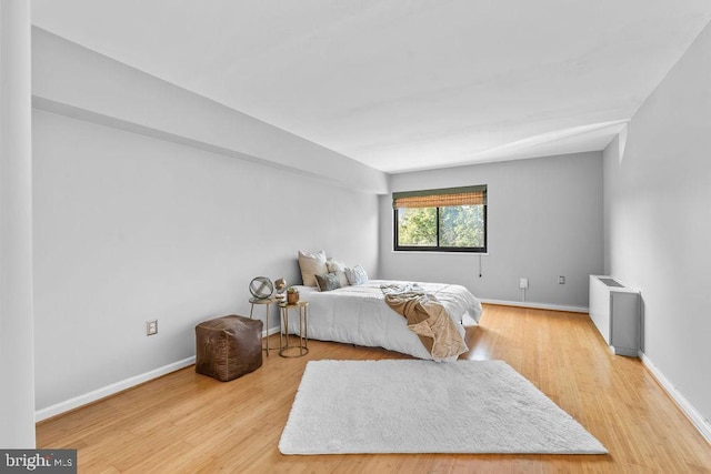 8308 Flower Ave Unit 403, Takoma Park, MD 20912 - bedroom featuring wood finished floors and radiator