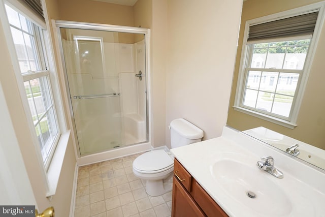 1322 Aspen Dr, Salisbury, MD 21804 - full bath featuring a stall shower, vanity, and tile patterned flooring
