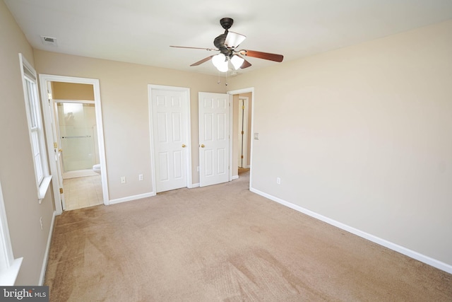 1322 Aspen Dr, Salisbury, MD 21804 - unfurnished bedroom featuring carpet floors, ensuite bathroom, and a ceiling fan