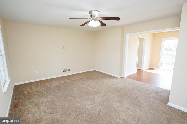 1322 Aspen Dr, Salisbury, MD 21804 - empty room featuring carpet floors and a ceiling fan