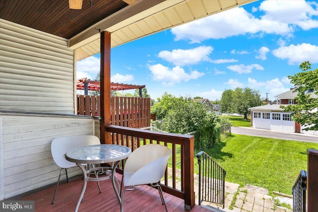 3314 Orchard Pl, Reading, PA 19605 - wooden deck featuring a yard