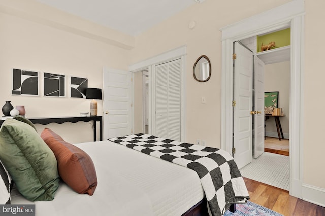 1833 S St NW Unit 2, Washington, DC 20009 - bedroom with wood finished floors and a closet