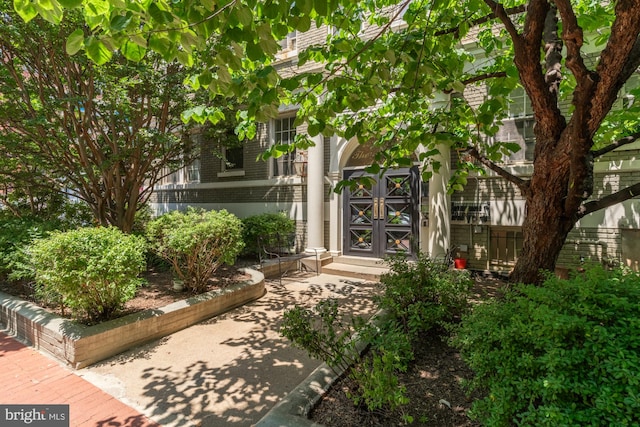 1833 S St NW Unit 2, Washington, DC 20009 - property entrance featuring brick siding and french doors