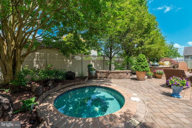 1421 Custom House Sq, Bensalem, PA 19020 - view of swimming pool featuring an outdoor hot tub and a patio