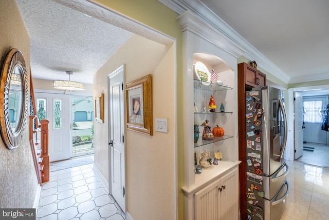 1421 Custom House Sq, Bensalem, PA 19020 - corridor with a chandelier and ornamental molding