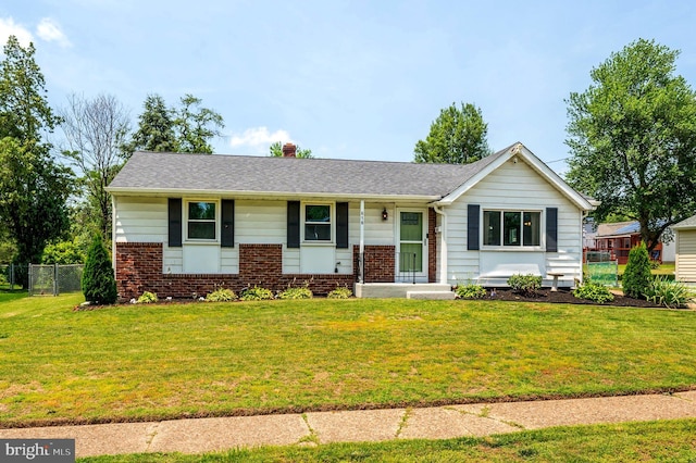616 Dartmouth Ave, Cinnaminson, NJ 08077 - ranch-style house with brick siding and a chimney