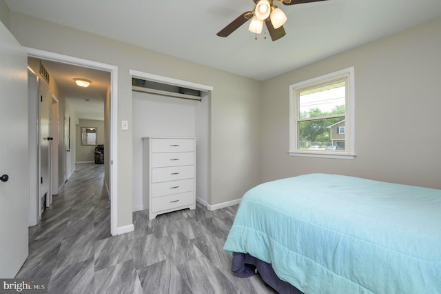 616 Dartmouth Ave, Cinnaminson, NJ 08077 - bedroom featuring a closet and a ceiling fan