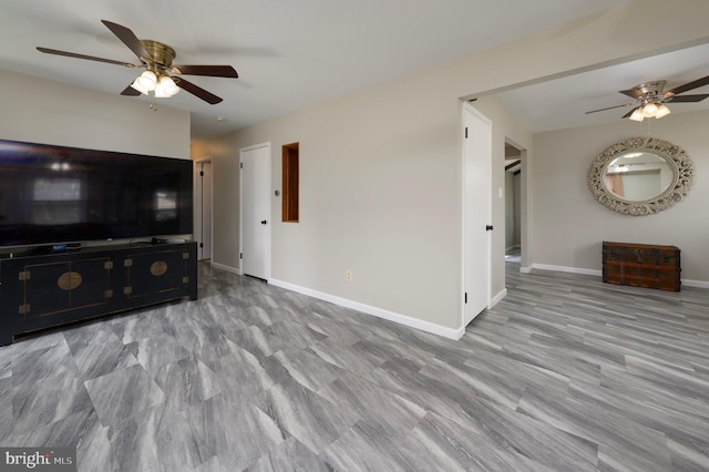 616 Dartmouth Ave, Cinnaminson, NJ 08077 - unfurnished living room featuring a ceiling fan