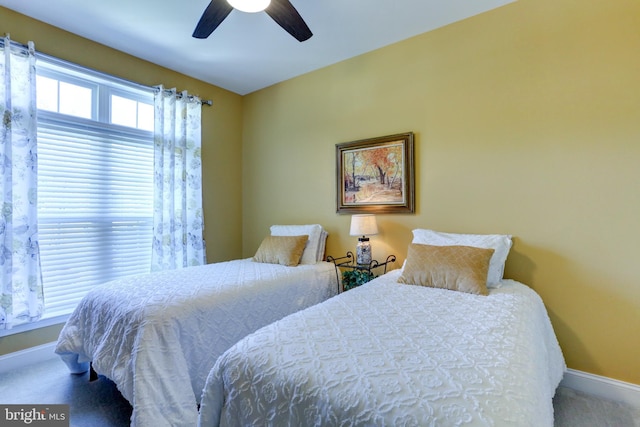 6210 Thornhill Ln, Mechanicsburg, PA 17050 - carpeted bedroom with baseboards and a ceiling fan