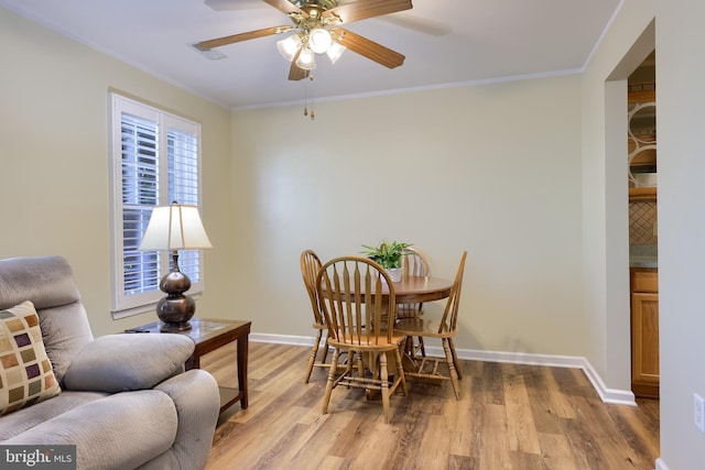 420 Buttonwood Ln Unit 420A, York, PA 17406 - dining space with a ceiling fan, wood finished floors, and ornamental molding