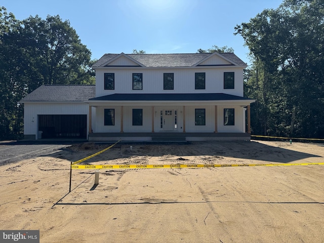 14 Wynn N Rd, Tabernacle, NJ 08088 - modern inspired farmhouse with a porch and a shingled roof