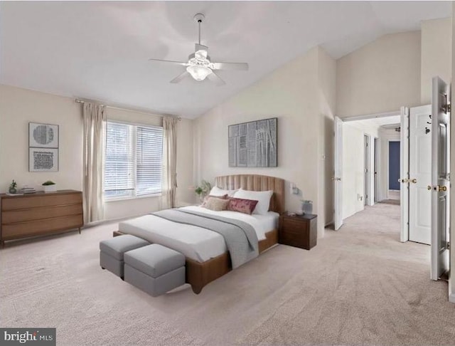 1505 Ridge Forest Way, Hanover, MD 21076 - bedroom featuring lofted ceiling, carpet floors, and ceiling fan