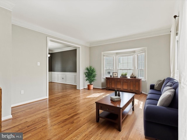 1505 Ridge Forest Way, Hanover, MD 21076 - living room with ornamental molding and light wood finished floors