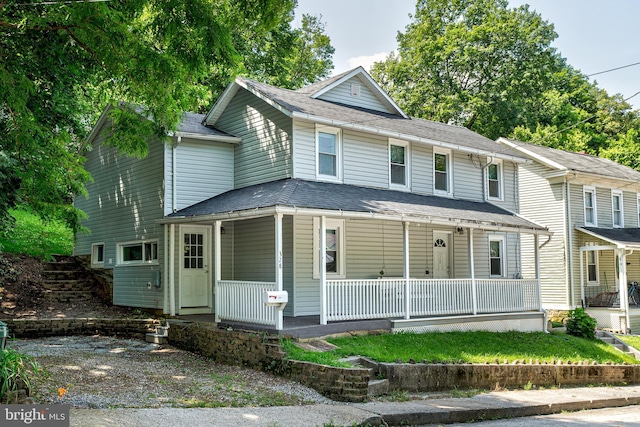 328 E Logan St, Bellefonte, PA 16823 - view of front of home with a porch and roof with shingles