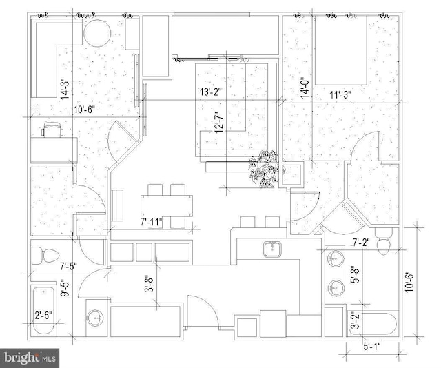 2465 Army Navy Dr Unit 1-302, Arlington, VA 22206 - view of floor plan / room layout