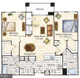 2465 Army Navy Dr Unit 1-302, Arlington, VA 22206 - view of property floor plan