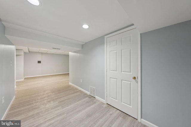 11704 Milbern Dr, Potomac, MD 20854 - finished basement with light wood-type flooring and recessed lighting