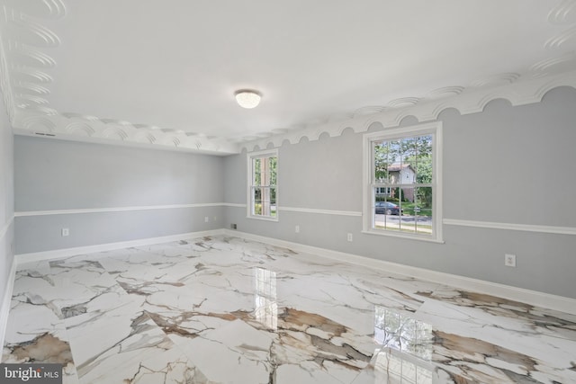 11704 Milbern Dr, Potomac, MD 20854 - empty room featuring baseboards and marble tiled floors