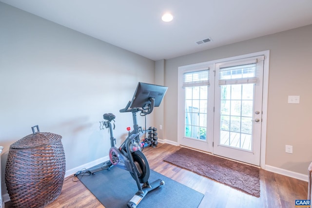 2140 Elm Tree Knl, Charlottesville, VA 22911 - workout area featuring wood finished floors