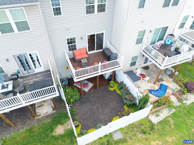 2140 Elm Tree Knl, Charlottesville, VA 22911 - rear view of property featuring outdoor lounge area and a deck