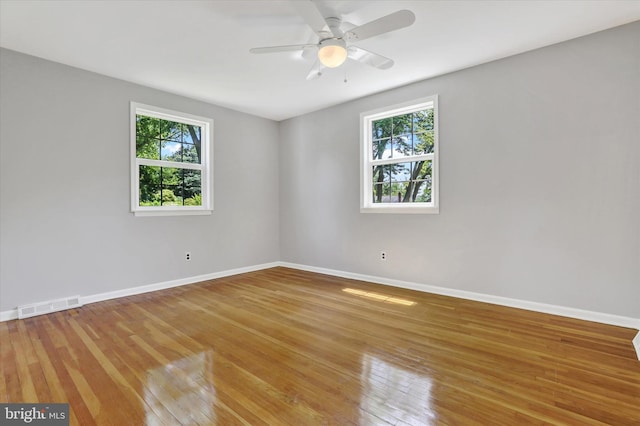 441 Barker Dr, West Chester, PA 19380 - unfurnished room featuring plenty of natural light, wood-type flooring, and ceiling fan