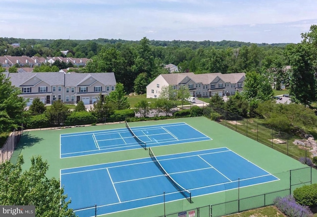 7000 Village Way Unit 408, Boothwyn, PA 19061 - view of tennis court with a residential view