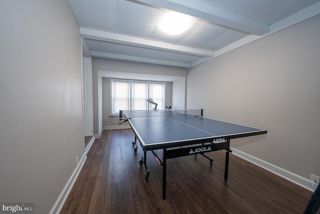 10 Holbrook Rd, Havertown, PA 19083 - game room with wood finished floors and beam ceiling