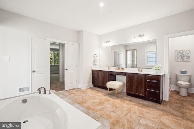 3904 Diplomat Ave, Bowie, MD 20721 - full bathroom with double vanity and a garden tub