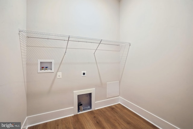3904 Diplomat Ave, Bowie, MD 20721 - washroom featuring hookup for an electric dryer, washer hookup, and dark wood finished floors