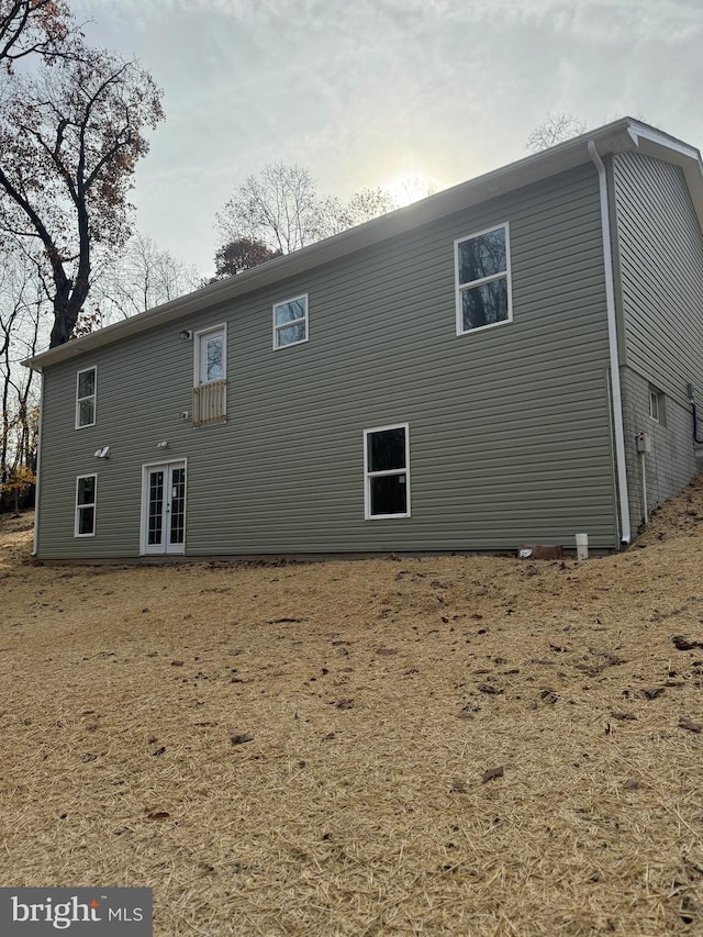 327 Red Bird Ln, Harpers Ferry, WV 25425 - rear view of property featuring french doors