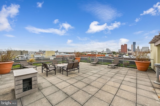 1211 Light St Unit 412, Baltimore, MD 21230 - view of patio / terrace featuring a view of city