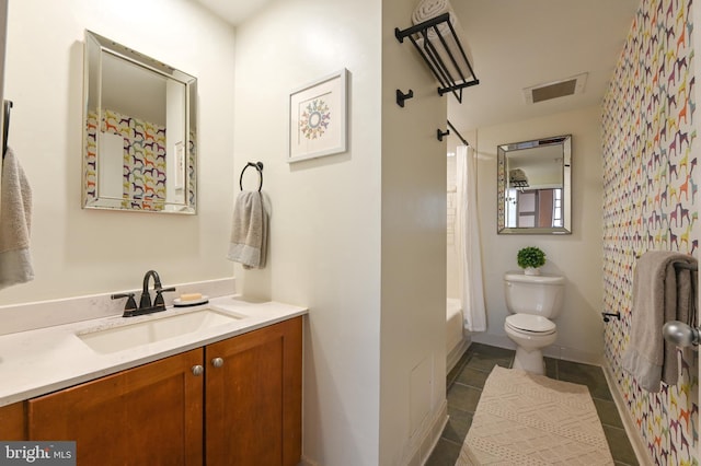 1211 Light St Unit 412, Baltimore, MD 21230 - full bathroom with vanity, shower / tub combo with curtain, and tile patterned flooring