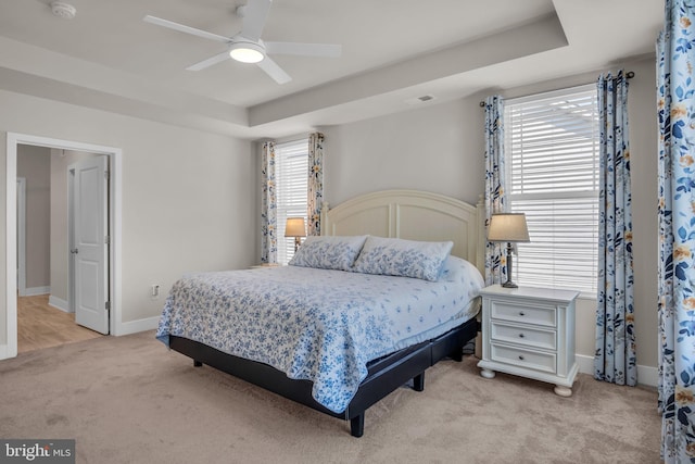 43 Boneset Dr, Gettysburg, PA 17325 - bedroom with light colored carpet and a ceiling fan