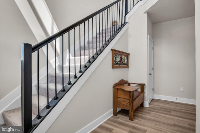 43 Boneset Dr, Gettysburg, PA 17325 - stairway featuring wood finished floors and a high ceiling