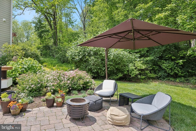 150 Waterview Dr, Glenmoore, PA 19343 - view of patio / terrace with a fire pit