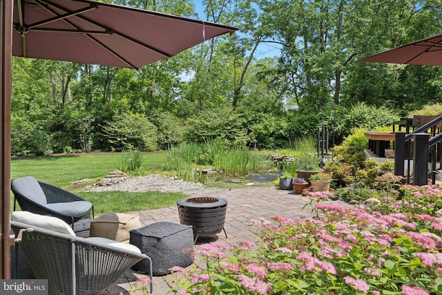 150 Waterview Dr, Glenmoore, PA 19343 - view of patio featuring view of wooded area