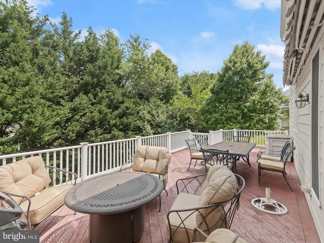 6720 Walter Scott Way, Columbia, MD 21044 - deck with outdoor dining area and an outdoor hangout area