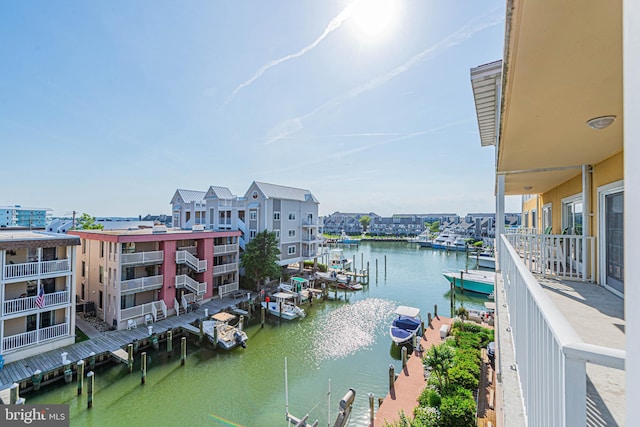 301 14th St Unit 304, Ocean City, MD 21842 - water view featuring a dock