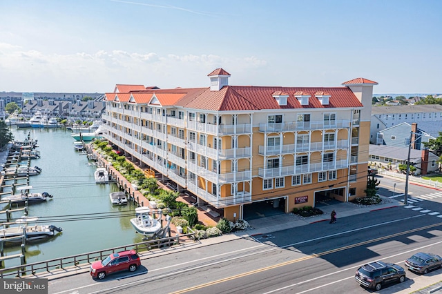 301 14th St Unit 304, Ocean City, MD 21842 - view of apartment building / complex featuring a water view