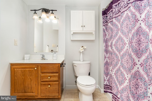2110 Douglas Dr, Carlisle, PA 17013 - full bathroom with vanity, tile patterned floors, and a shower with curtain