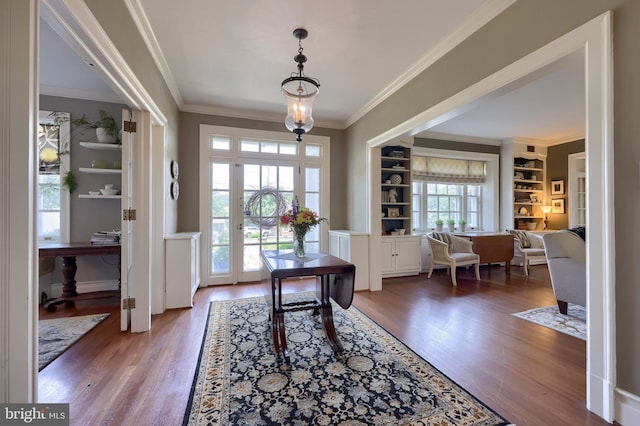 152 Main St, New Providence, PA 17560 - entrance foyer with wood finished floors and crown molding